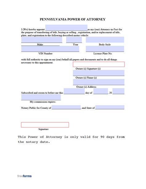 Motor Vehicle Power Of Attorney Forms Pdf Templates Power Of Attorney