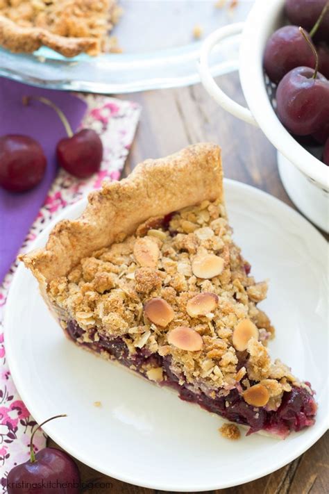 Cherry Pie With Almond And Oat Crumble Kristine S Kitchen