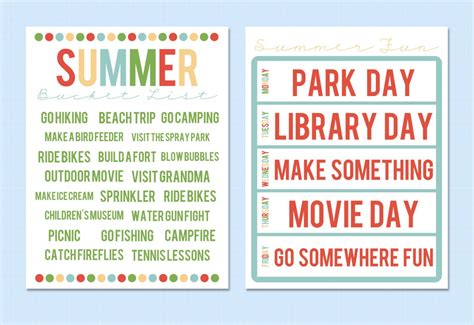 Summer Fun Printable Pack Editable Pdf Etsy