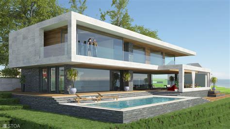 Bauhaus Design Modern Villa With Swimming Pool Designed By Stoa Studio