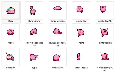 Made A Kirby Cursor Pack Feel Free To Try It Rkirby