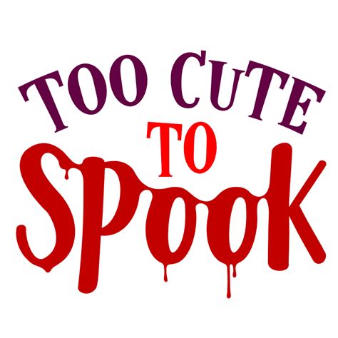 Too Cute To Spook Halloween Free Svg File Svg Heart