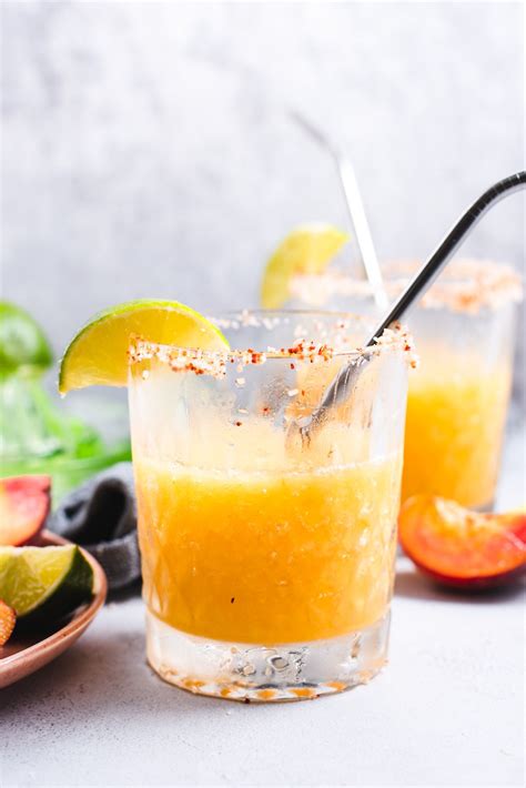 Frozen Peach Margarita Slushies Are The Perfect Pool Side Summer
