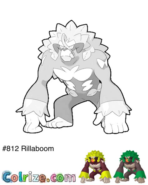 Rillaboom Coloring Page