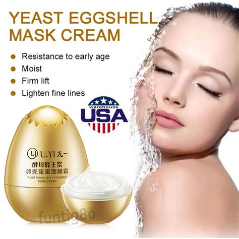 Anti Aging Peel Off Facial Cream Egg Shell Yeast Mask Moisturize Cream