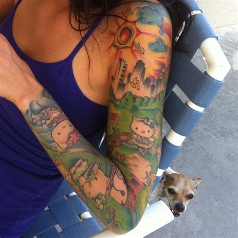Hello kitty arm tattoo by andrea lanzi. Hello Kitty Sleeve | Hello kitty tattoos, Best sleeve ...