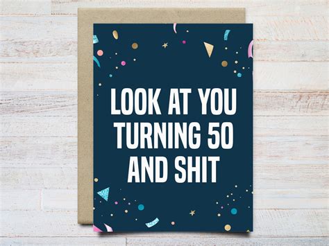 Funny Th Birthday Card Turning Rude Birthday Card For Etsy