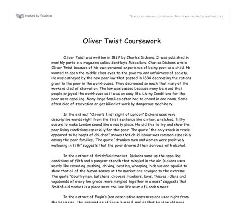 Oliver Twist In The Extract Olivers First Sight Of London Dickens