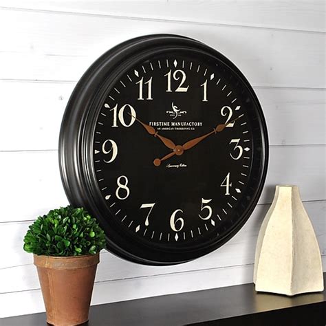 Firstime Belmont Black 175h Black Wall Clock 99512 At Staples