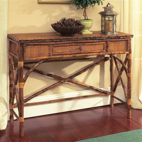 The workmanship required to build this set is incredible. Coastal Bamboo Console Table with Drawer - Beach Décor Shop