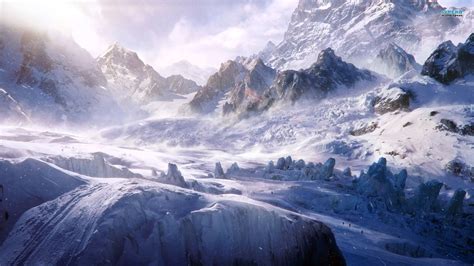 Mountain Snowy Anime Wallpapers Wallpaper Cave