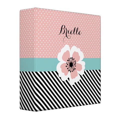 Girly Personalized School Binders For Young Women Oh So Girly Boutique