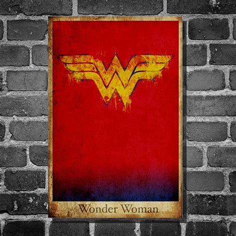 Wonder Woman Retro Poster Minimalist Poster Movie Print Comic Book Art