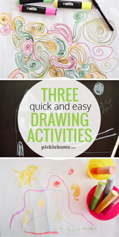 Three Quick And Easy Drawing Activities Picklebums
