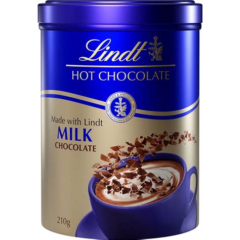 Lindt Hot Chocolate Flakes Milk 210g Tin Woolworths