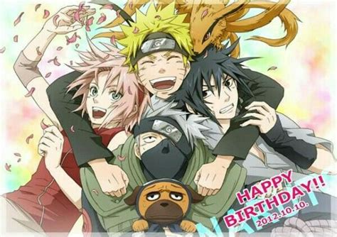 Feliz Cumpleaños Naruto Personajes De Naruto Shippuden Arte De