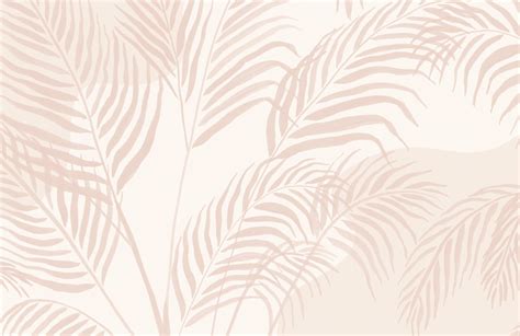 Pink Palm Leaf Inky Tropical Wallpaper Mural Hovia AU