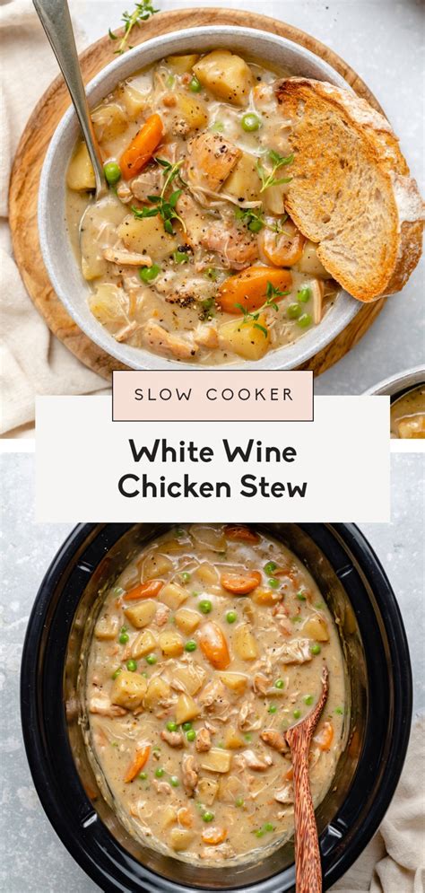 Slow Cooker White Wine Chicken Stew Ambitious Kitchen