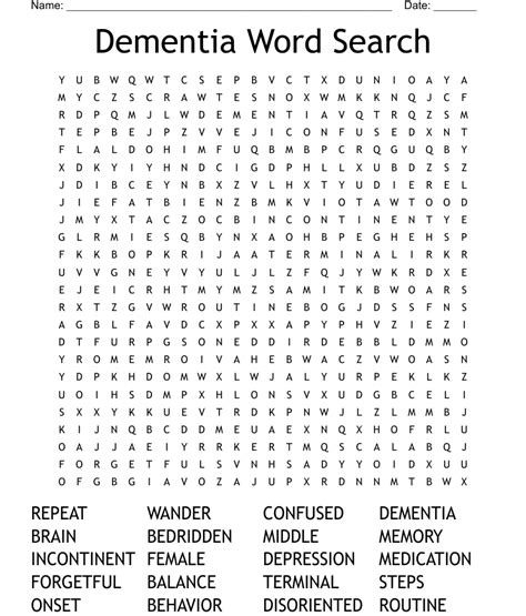 Printable Word Puzzles For Dementia