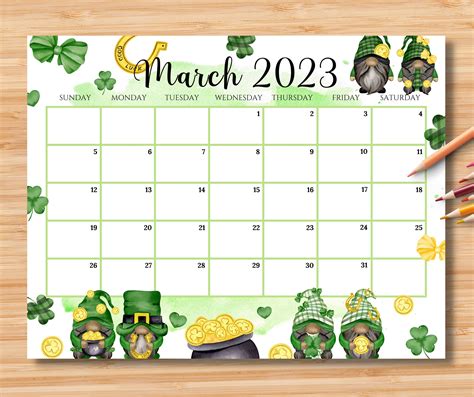 Editable March 2023 Calendar January Calendar 2023