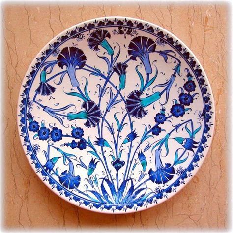 İZNİK ÇİNİ TABAK Kutahya Iznik Tile Clay Plates Turkish Art