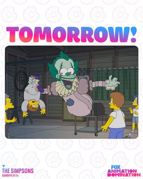 The Simpsons On Twitter Send In The Clown Tomorrows Episode Is All Fun And Games Until