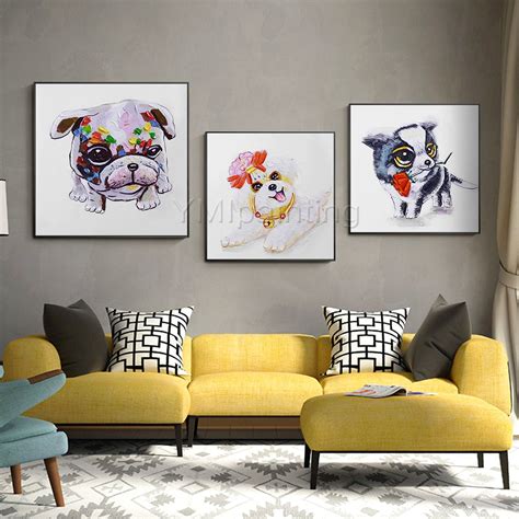 Set Of 3 Wall Art Puppy Dog Pet Portrait Framed Wall Art Pop Etsy