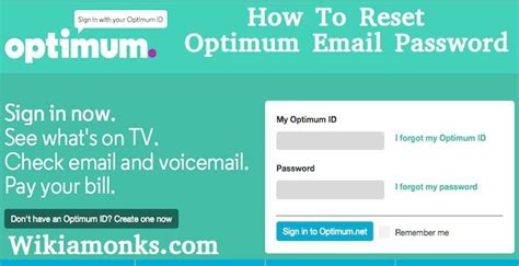 How To Reset Optimum Email Password Check Email Email Password