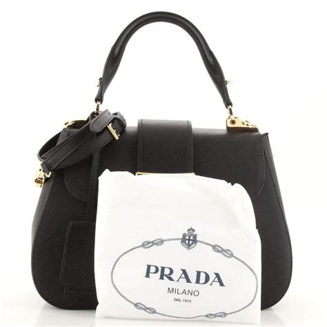Prada Sidonie Top Handle Bag Saffiano Leather Large At 1stdibs