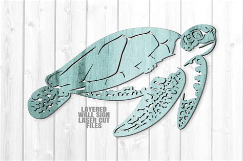 Sea Turtle SVG Glowforge Files Laser Cut Files By Cloud9DesignSVG