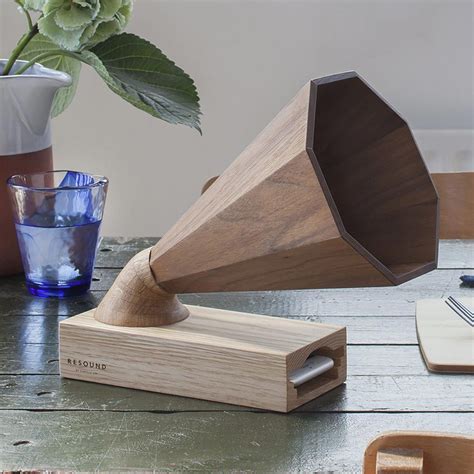 A Beautiful Handcrafted Wooden Amplifier That Acts As A Speaker For Any