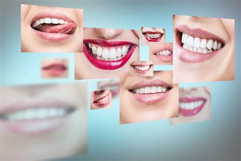 Collage Of Healthy Smiling People Stock Image Image Of People