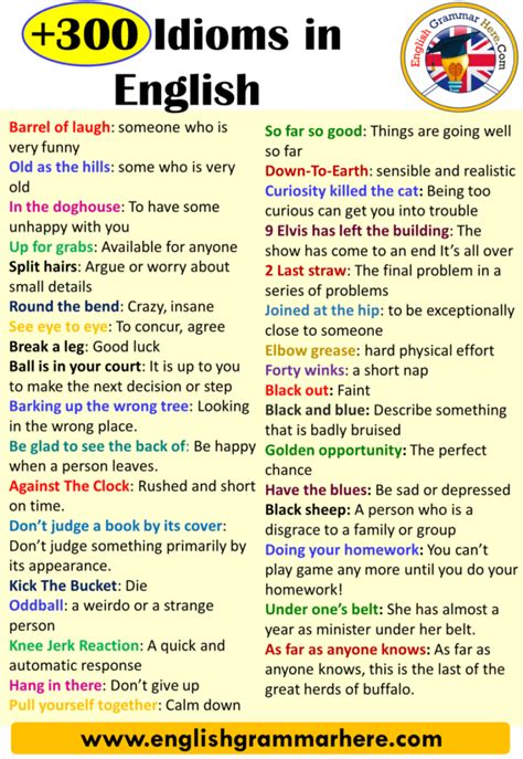 Idioms And Phrases With Meanings And Examples Pdf English Grammar