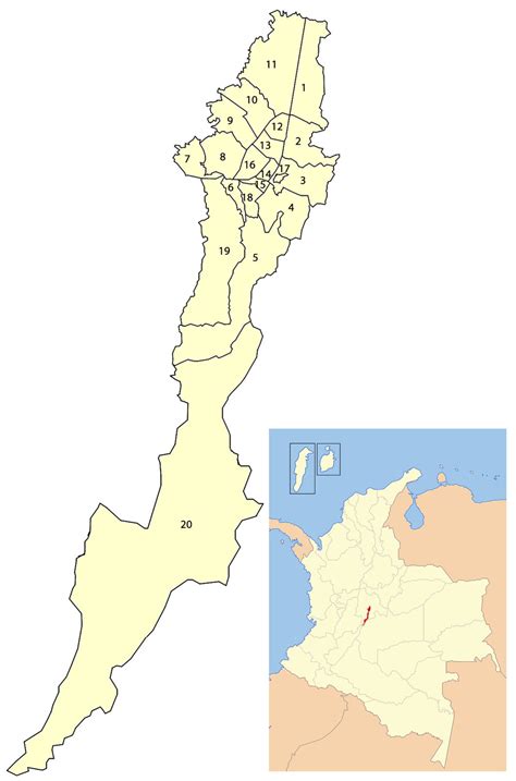 Mapa Político De Bogotá Tamaño Completo Ex