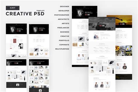 Albist Creative Psd Template By Madnan On Envato Elements Html5