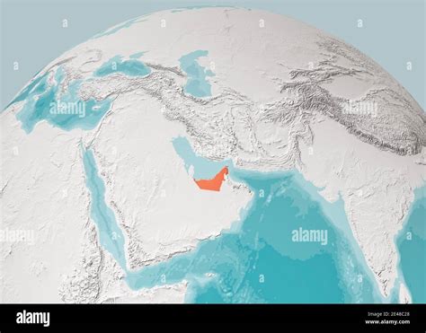 Globe Map Of The Arabian Peninsula Middle East Physical Map 3d Render