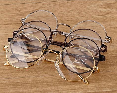 A little bit scandi, a little bit retro. New Fashion Vintage Round Circle Eyeglasses Frame Myopia ...