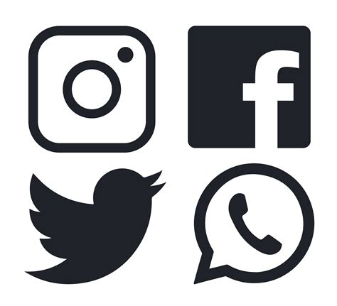 Facebook Twitter And Instagram Logo Icons Creative Market