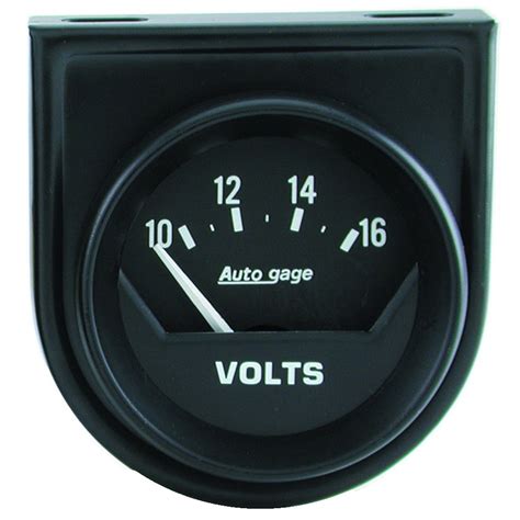 Autometer Gauge Console Voltmeter 2 16v Short Sweep Black Autogage