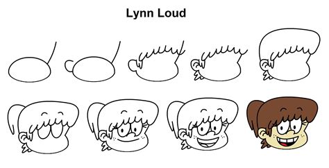 Lynn Loud Funny Face Drawings Lynn Loud Drawing Tutorial