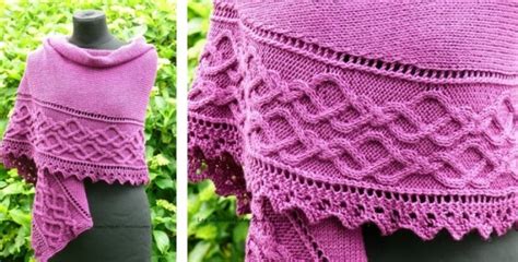 You'll also receive our free monthly email newsletter with the latest news, and links to more free downloads.don't miss out! Knit Day Shawl With A Cabled Edge FREE Knitting Pattern