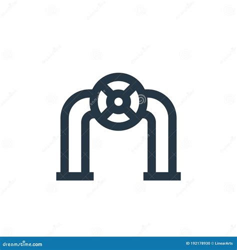 Gas Pipeline Icon Vector From Industry Concept Thin Line Illustration