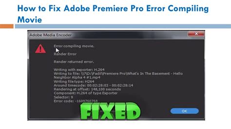 Ppt How To Fix Adobe Premiere Pro Error Compiling Movie Powerpoint