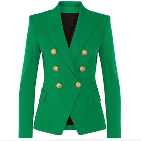Felona Green Fitted Blazer Blazers For Women Jackets Blazer Designs