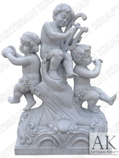 Angel Cherubim Playing Instruments Statue Artisan Kraft