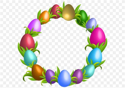 Easter Bunny Easter Egg Wreath Clip Art Png 600x584px Easter Bunny
