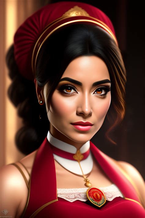 lexica portrait of a latina maid anime character hyper realistic