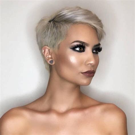 Hottest Shaved Side Short Pixie Haircuts Ideas For Woman In