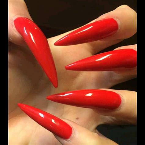 pin by christof lorenz on nails that i love red stiletto nails long red nails stiletto nails