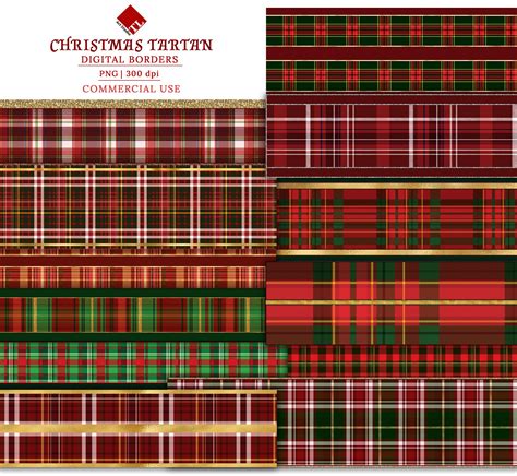 Digital Christmas Borderschristmas Tartan Border Etsy In 2021 Clip